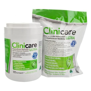 WIPES: Clinicare Disinfectant and Decontaminant Towelettes