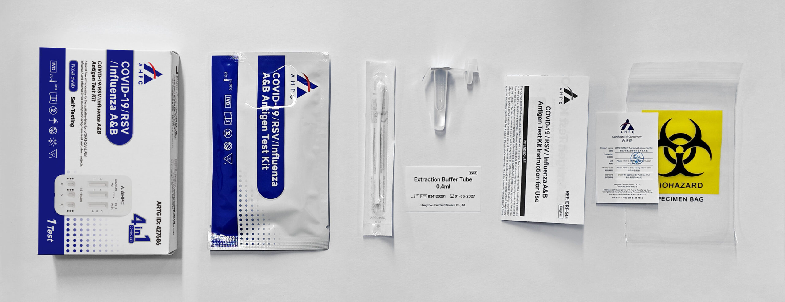 AHPC COVID /RSV/Influenza A&B 4-in-1 kits 600/CTN - Image 3