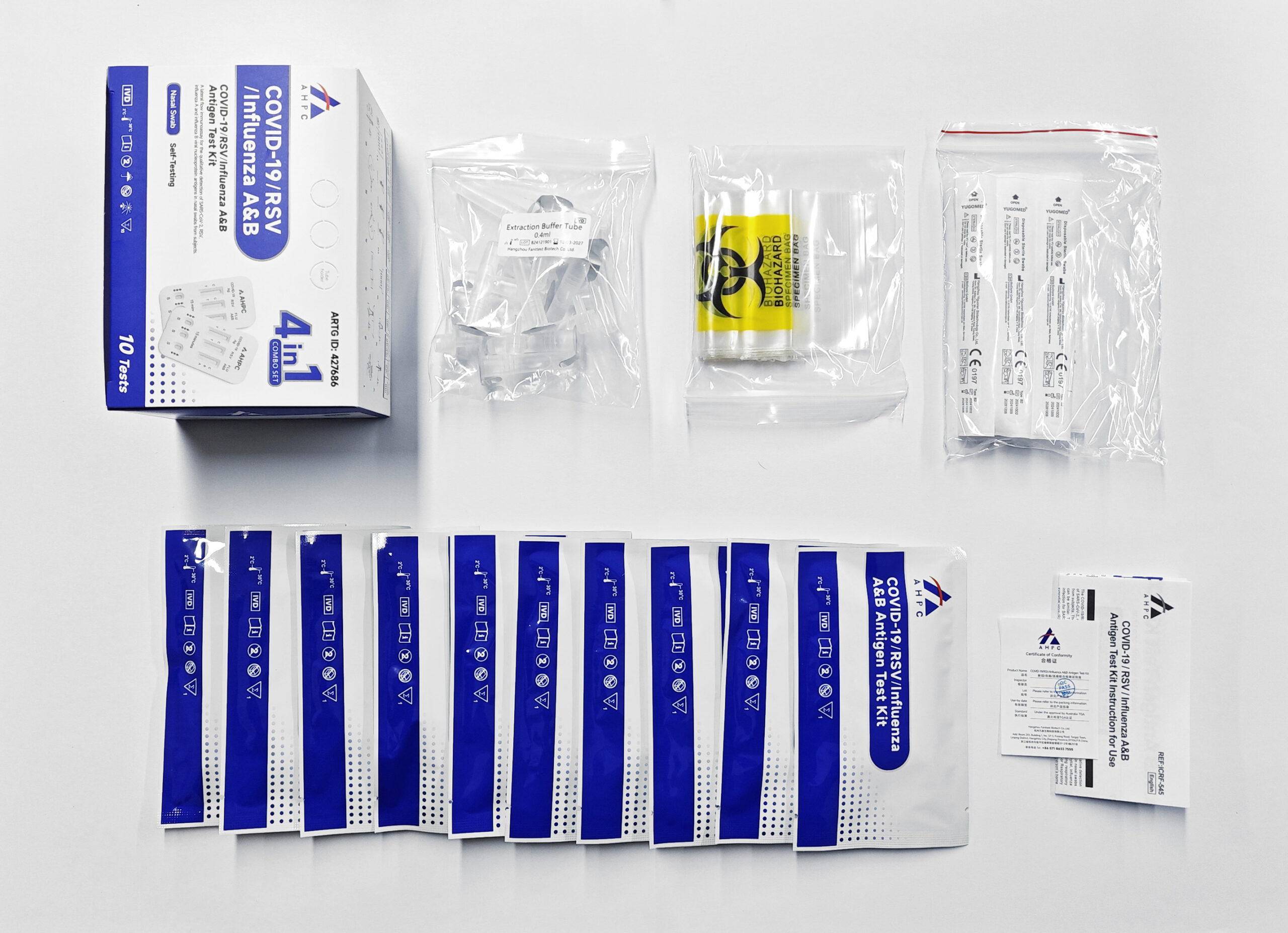 AHPC COVID /RSV/Influenza A&B 4-in-1 kits 600/CTN - Image 4
